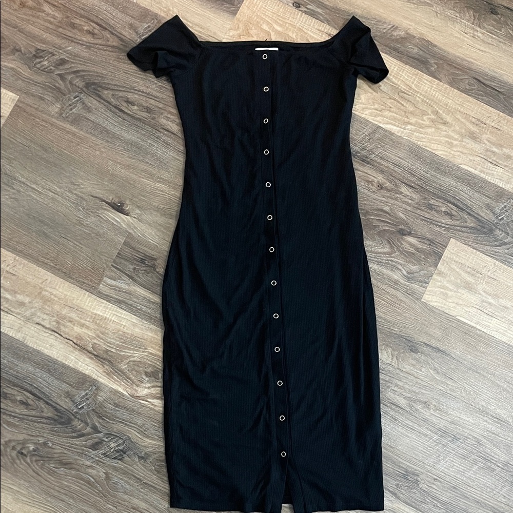 Privacy Please Rue Button Down Ribbed Dress - Picture 2 of 5